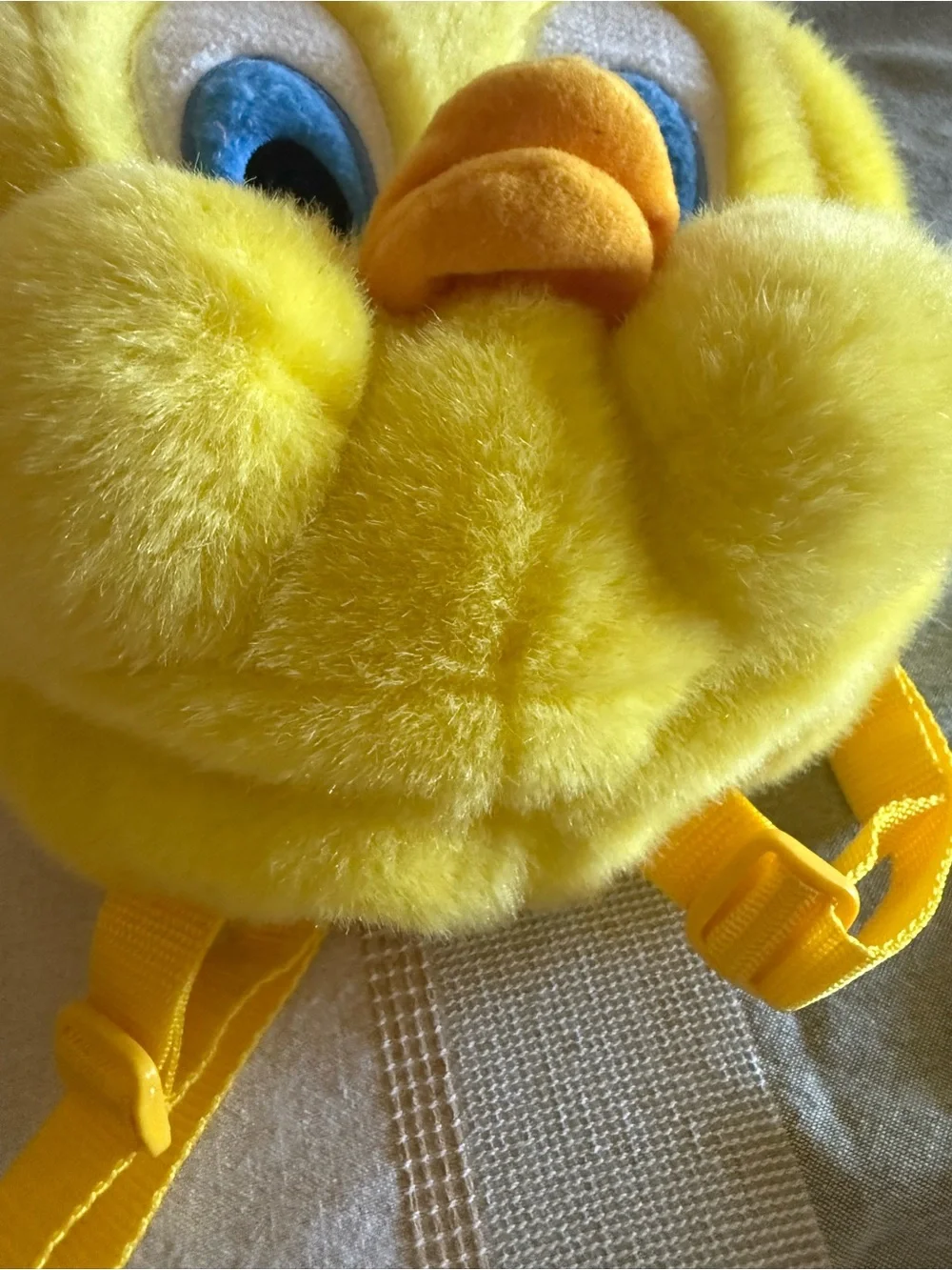 Warner Bros. Tweety Plush Kids Backpack in Yellow with Blue Eyes and Orange Beak